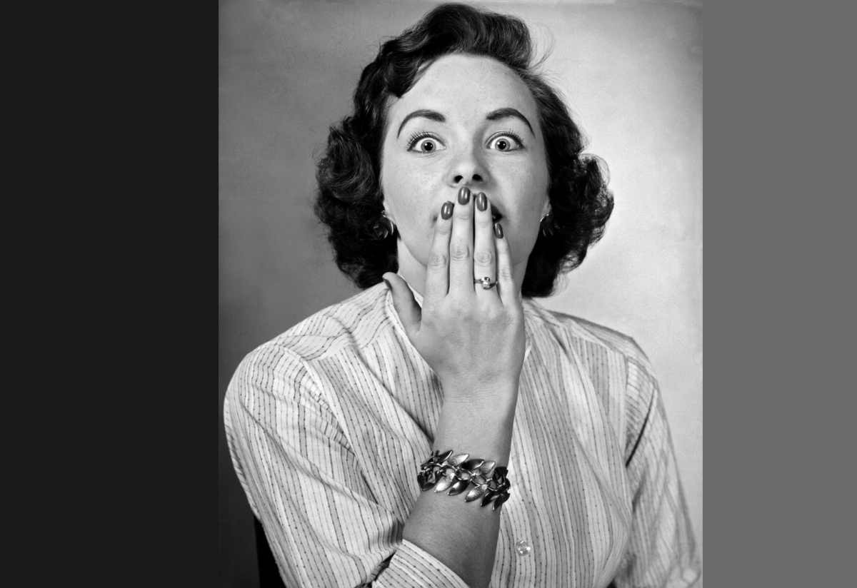 Representative Image Source: A woman has her hand over her mouth trying to stop her hiccups, Michigan, September 10, 1957. (Photo by Underwood Archives/Getty Images)