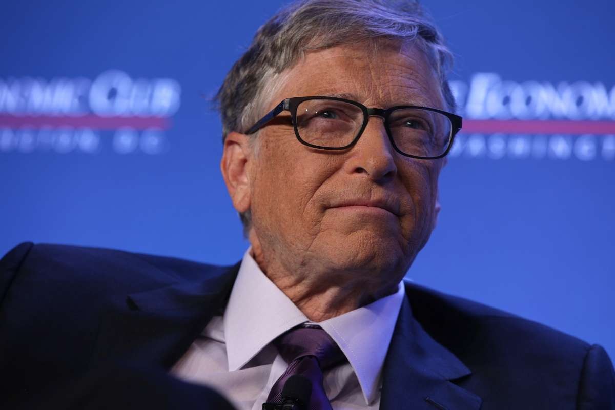 Image Source: Microsoft principle founder Bill Gates participates in a discussion, June 24, 2019 in Washington, DC. Gates discussed various topics including climate change. (Photo by Alex Wong/Getty Images)