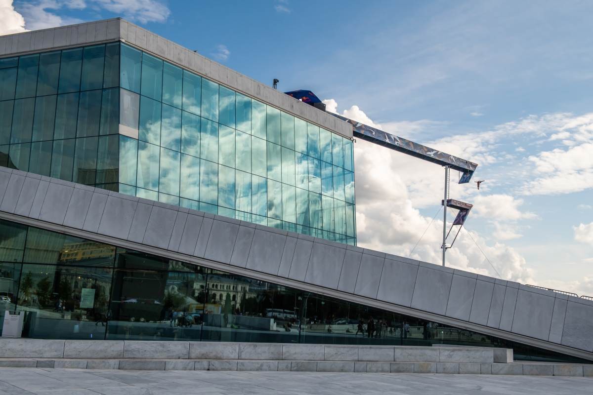 Image Source: 27 metre platform at the Oslo Opera House, (Photo by Romina Amato/Red Bull via Getty Images)