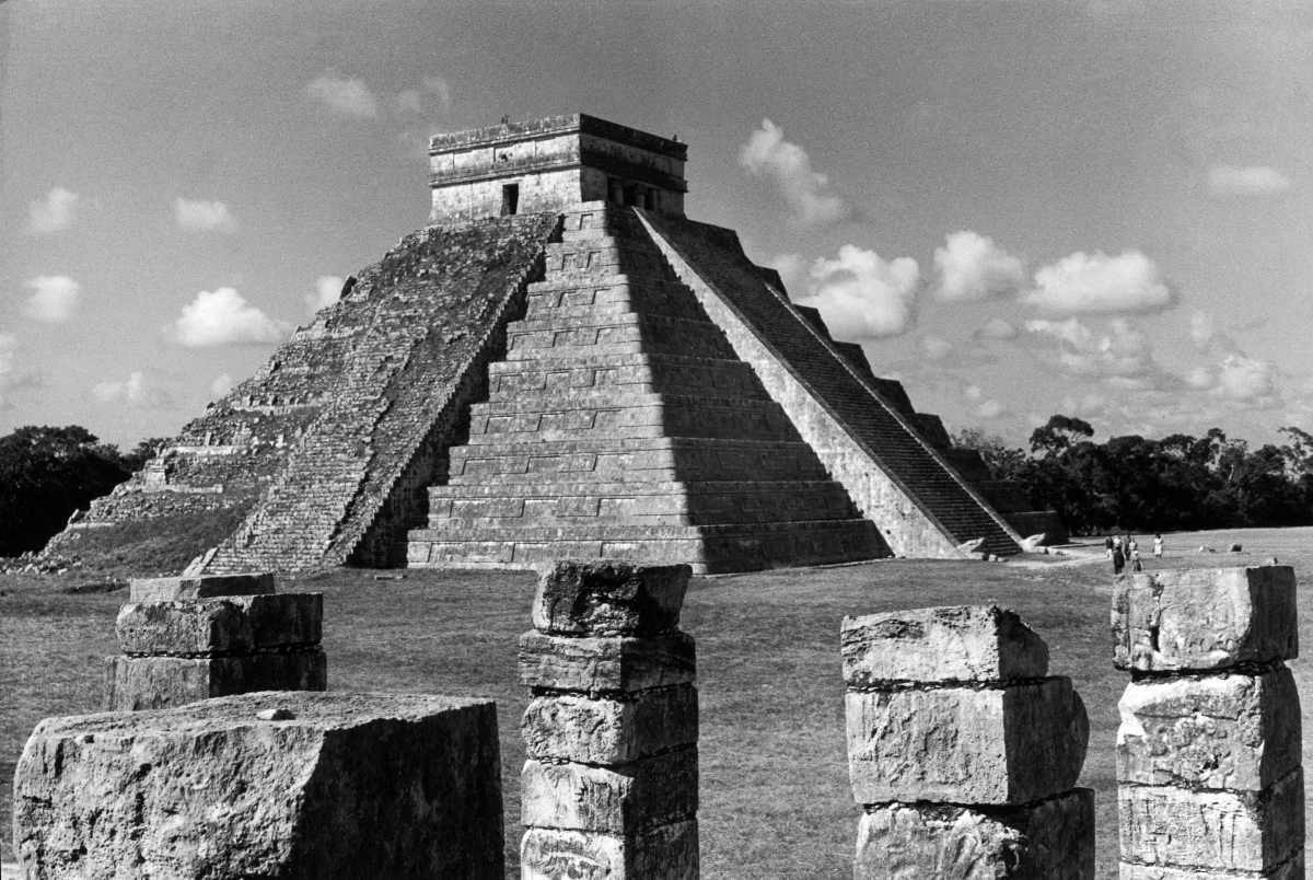 Image Source: The step pyramid Castillo temple of Chichen Itza, Maya civilization. Image date circa 1962. . (Photo by Erich Andres/United Archives via Getty Images)