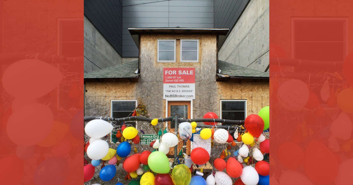 Image Source: Edith Macefield house, owner made worldwide news in 2006 when she refused to sell her house to developers. Ballard, Seattle, Washington. House is now for sale and movement has started, with to honor Macefield and save house. April 13, 2015
