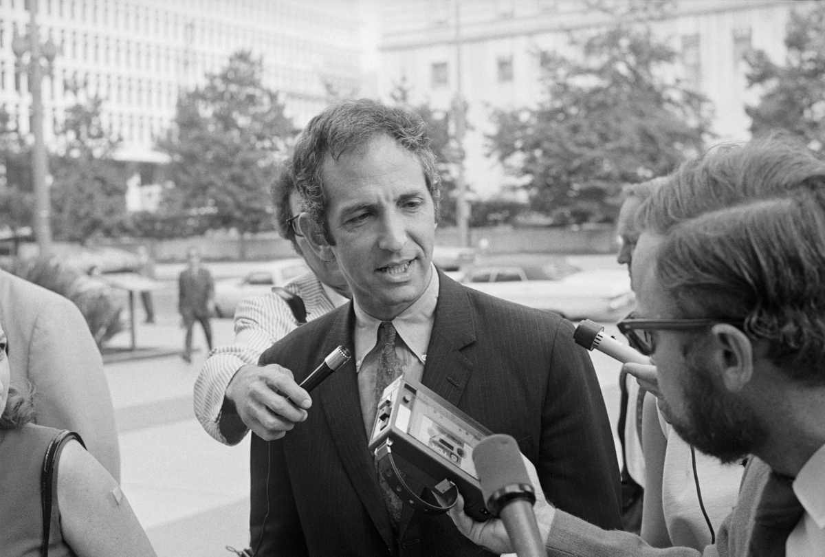 Representative Image Source: Daniel Ellsberg talks with newsmen. He is charged with violating the law by leaking the secret Pentagon papers to the news media.