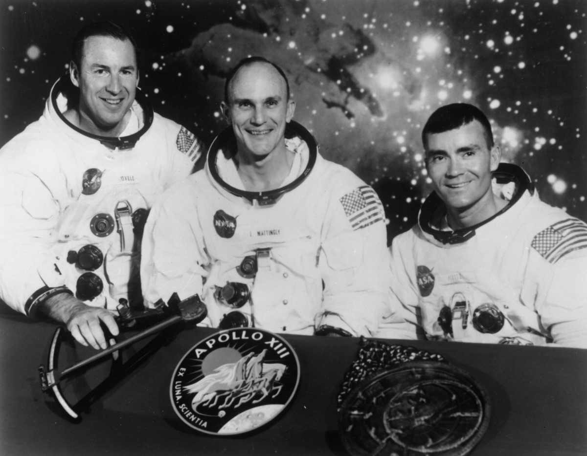 Image Source: he original proposed crew of Apollo XIII, Navy Captain James A Lovell Jnr, the Apollo 13 Commander, Thomas Ken Mattingly. (Photo by Keystone/CNP/Getty Images)