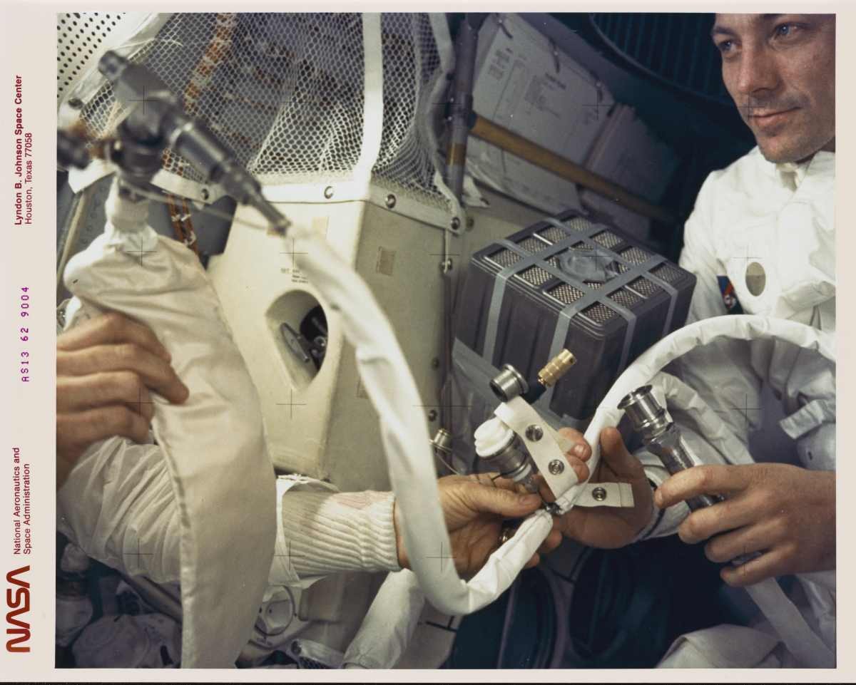 Image Source: John Swigert pictured in the Apollo 13 Lunar Module during the mission's aborted lunar landing mission, April 1970. (Photo by Space Frontiers/Getty Images)