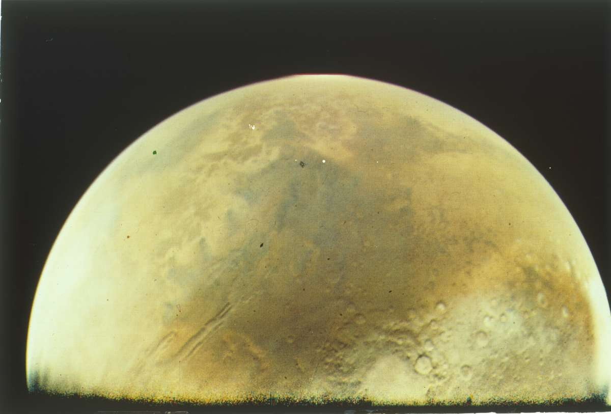 Image Source: Mars from Viking 1 orbiter, Viking 1 Mission to Mars, 1976. Artist NASA. (Photo by Heritage Space/Heritage Images/Getty Images)