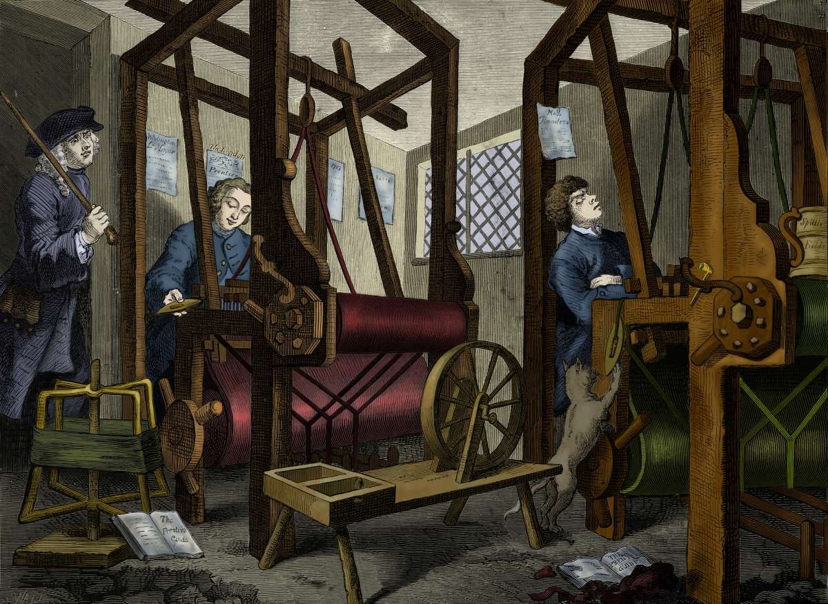 Representative Image Source: The Apprentices-engraving by William Hogarth, English painter and artist. Weaving at Spitalfields.(Photo by Bridgeman via Getty Images)