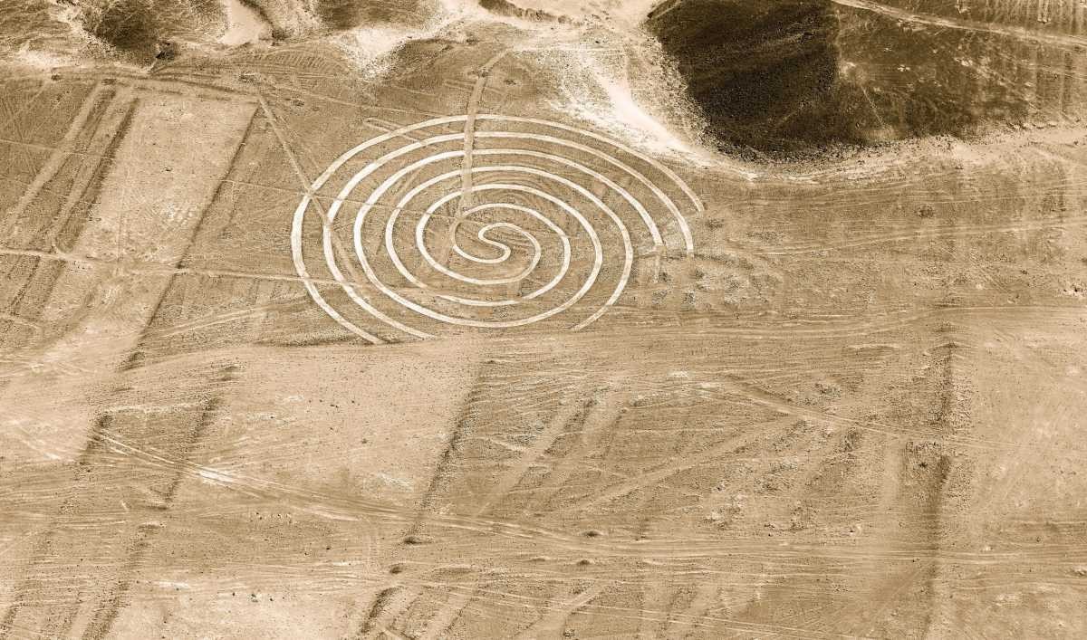 Representative Image Source: Nazca lines drawing geoglyph of the spiral, Nazca desert, Peru. (Getty Images)
