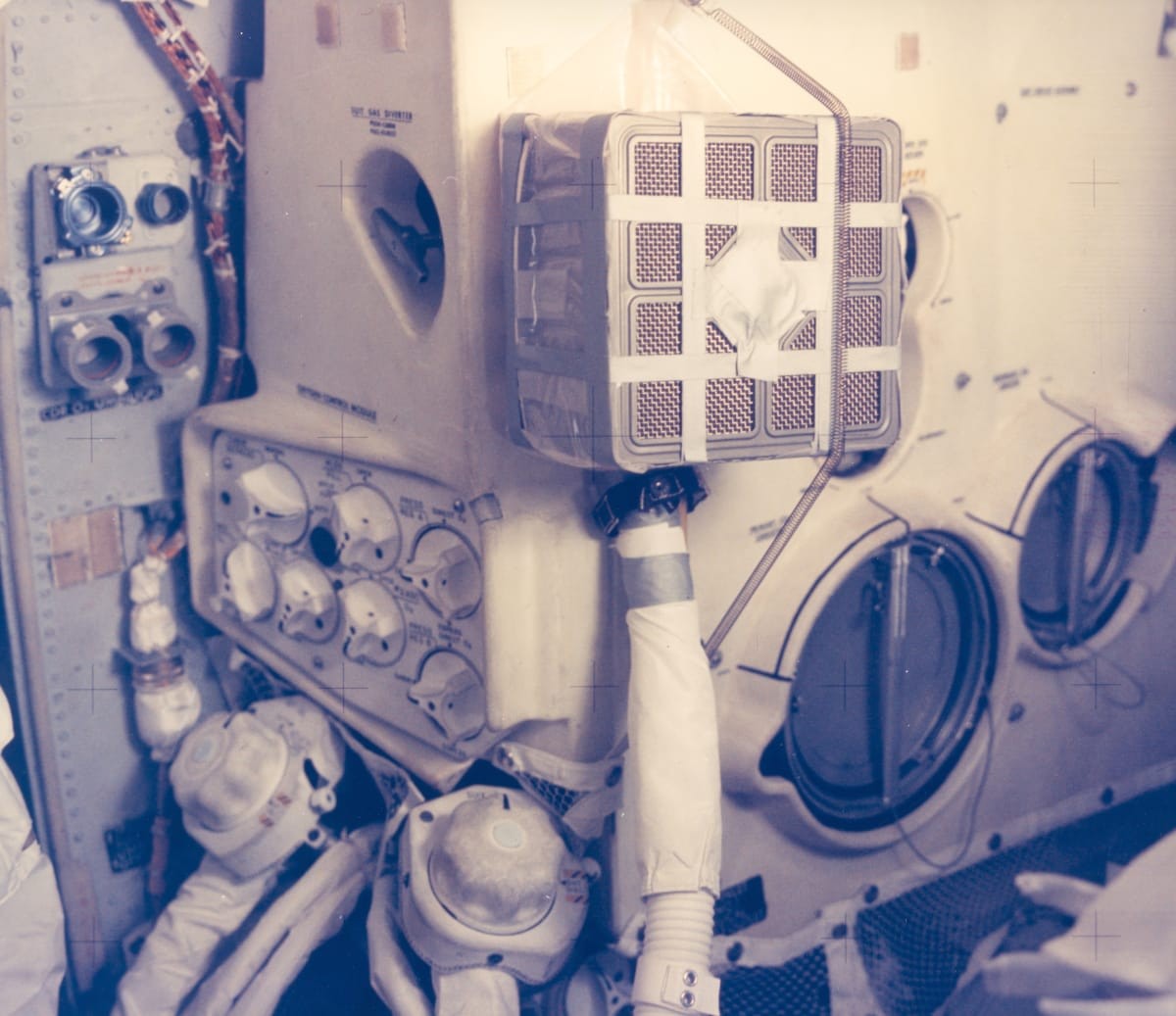Image Source: Apollo 13 - NASA, 1970. An interior view of the Apollo 13 Lunar Module and the