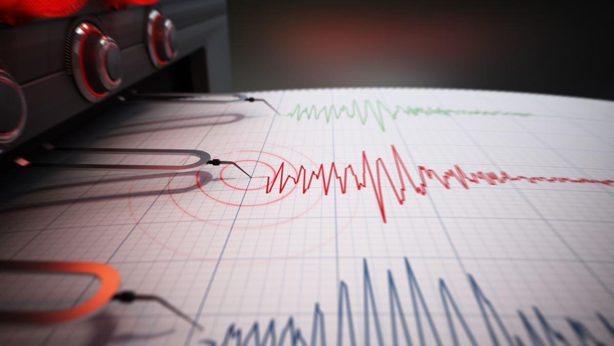 Representative Image Source: Seismograph printing seismic activity records of a severe earthquake| Getty Images
