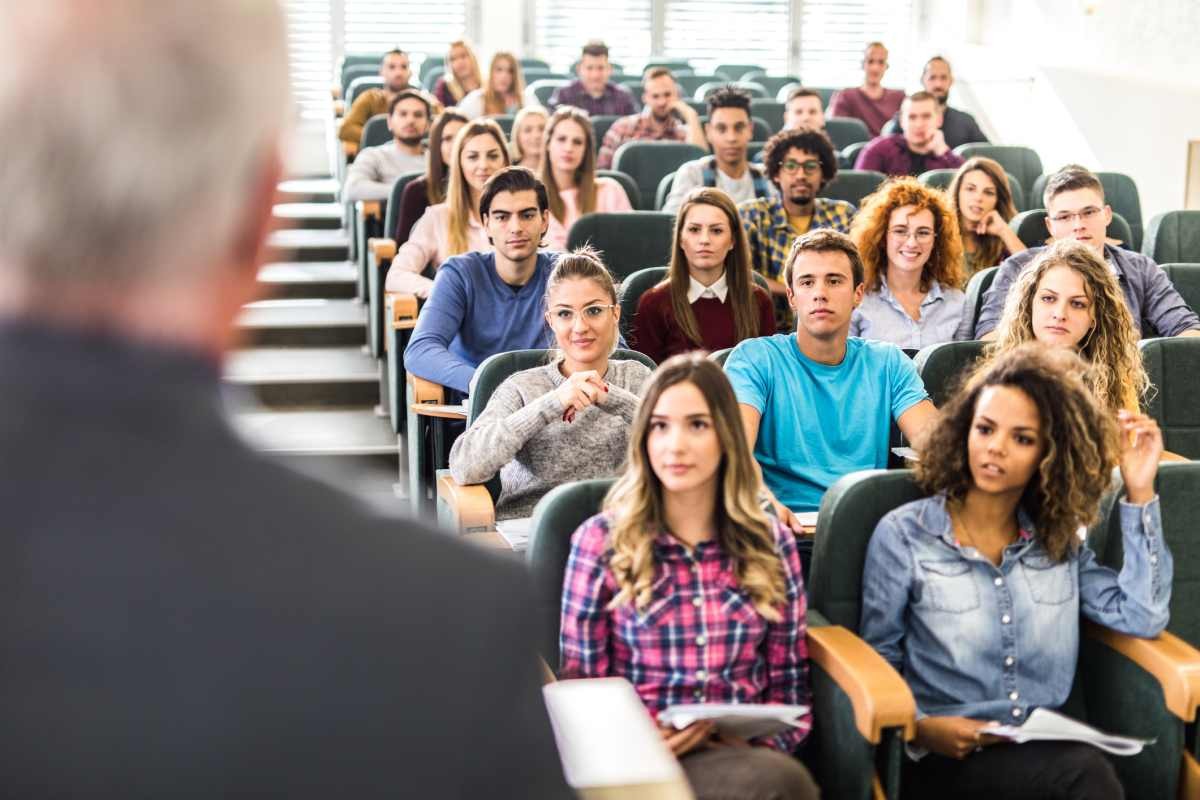 Representative Image Source: Large group of college students paying attention during a class in amphitheater| Getty Images