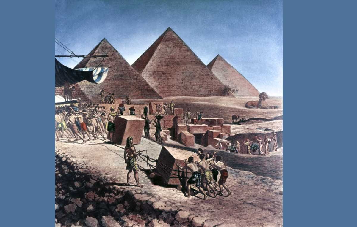 Representative Image Source: 2150 BC. Pyramids of Egypt. Workers moving large stones up ramp. (Photo by Sipley/ClassicStock/Getty Images)