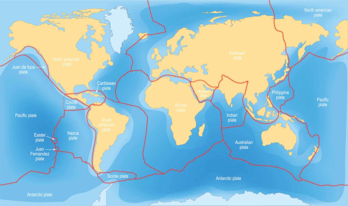 Representative Image Source: Plate tectonics map. major an minor plates. Vector illustration. (Getty Images)