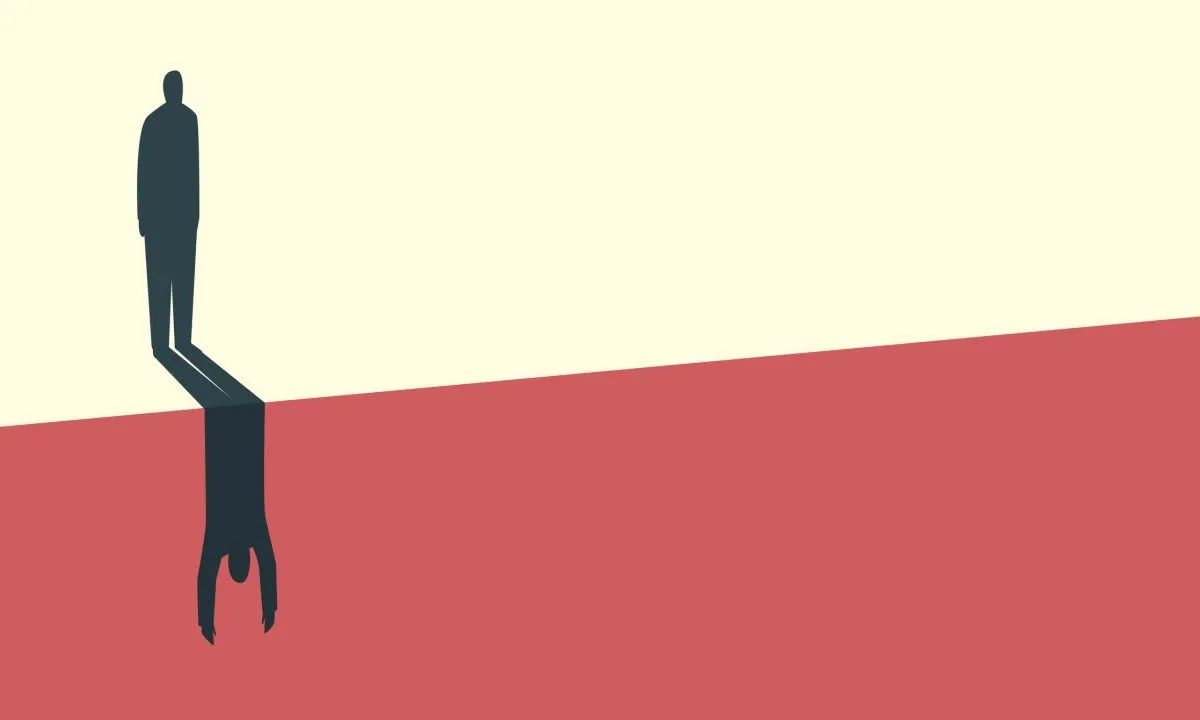 Representative Image Source: Surreal illustration of a man standing on the edge of an abyss. (Getty Images)