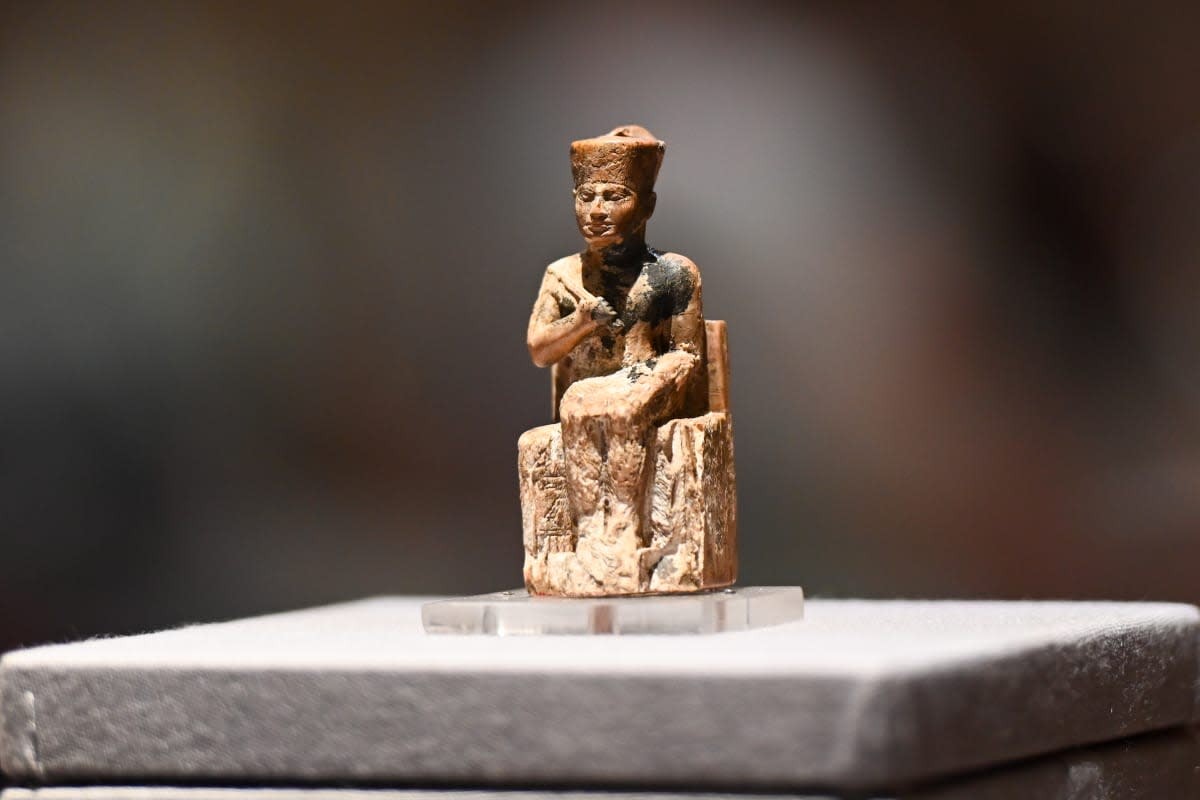 Image Source:  A statue of King Khufu is displayed in the Egyptian Museum during International Museum Day at the Egyptian Museum on May 18, 2024 in Cairo, Egypt.(Photo by Sayed Hassan/Getty Images)