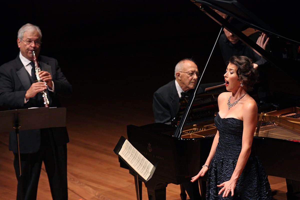 Representative Image Source: The soprano Lisette Oropesa with the clarinetist David Shifrin and the pianist Gilbert Kalish performing Schubert's