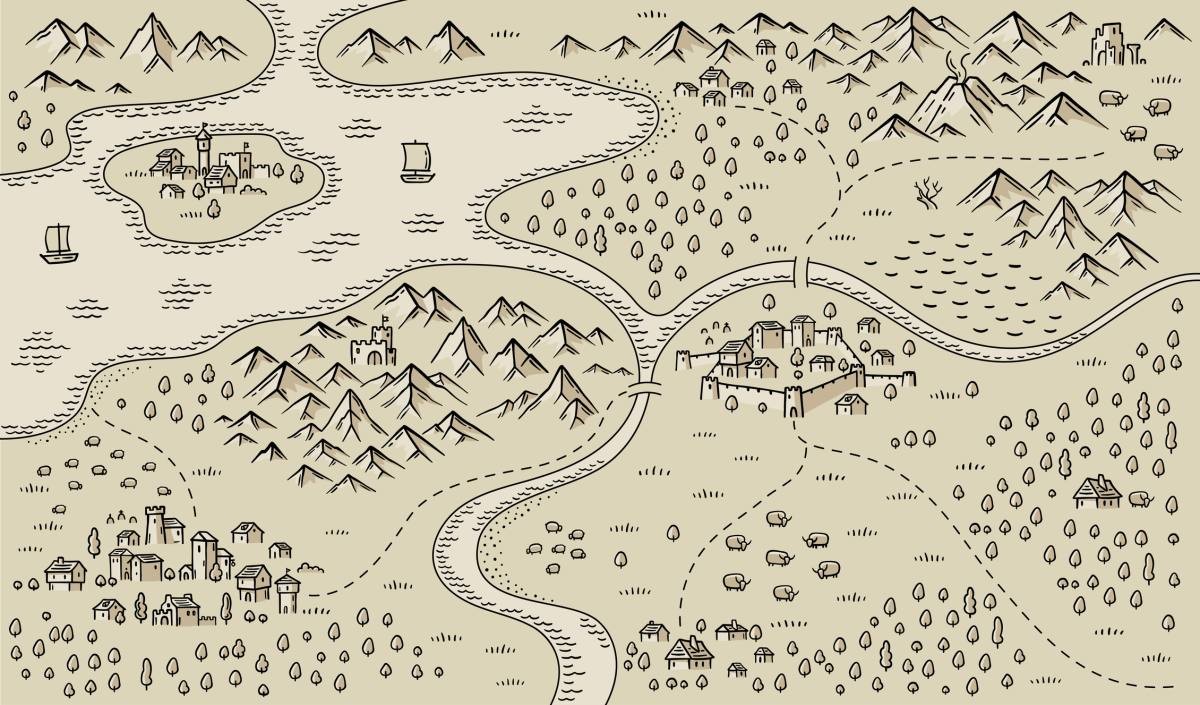Representative Image Source: Middle Ages map for board game. Hand drawn vector. (Photo by Llakallnin/Getty Images)