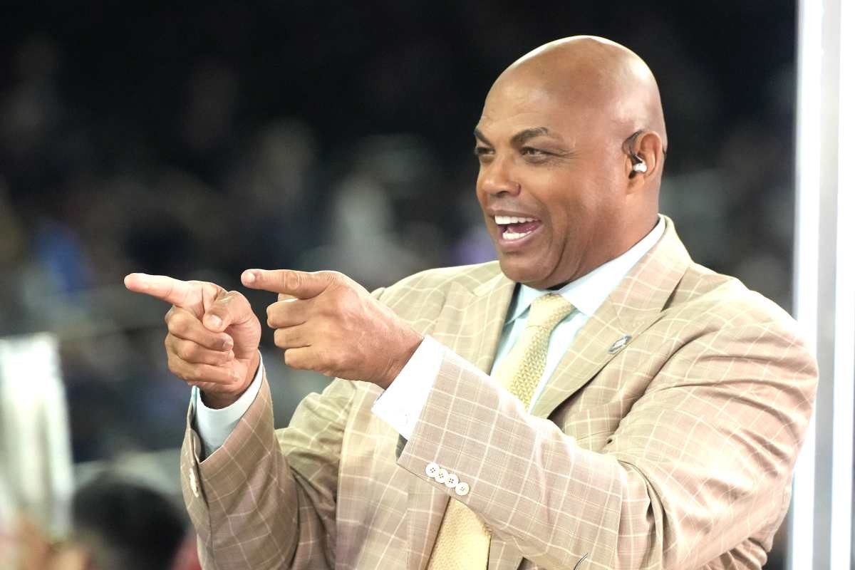 Image Source: College basketball analyst Charles Barkley on air before the NCAA Men's Basketball Tournament Final Four championship game on April 03, 2023. (Photo by Mitchell Layton/Getty Images)