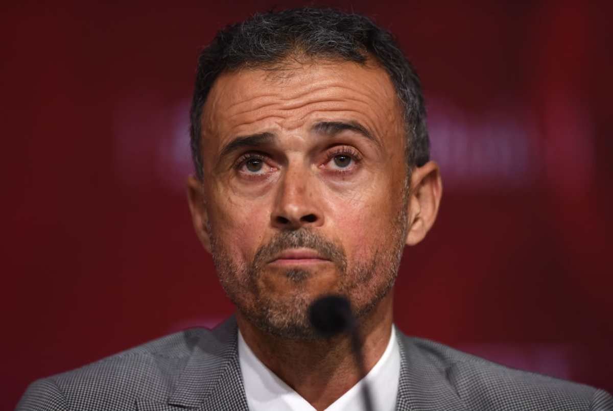 Image Source: Luis Enrique attends a press conference as he returns as Spain. (Photo by Denis Doyle/Getty Images)