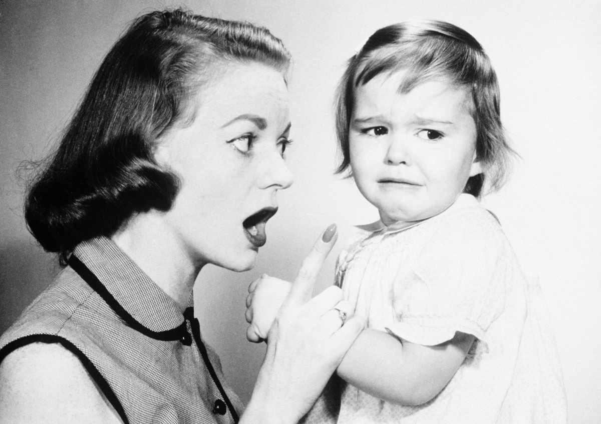 Representative Image Source: Mother scolding a toddler in tears. (Photo by Archive Holdings for Getty Images)
