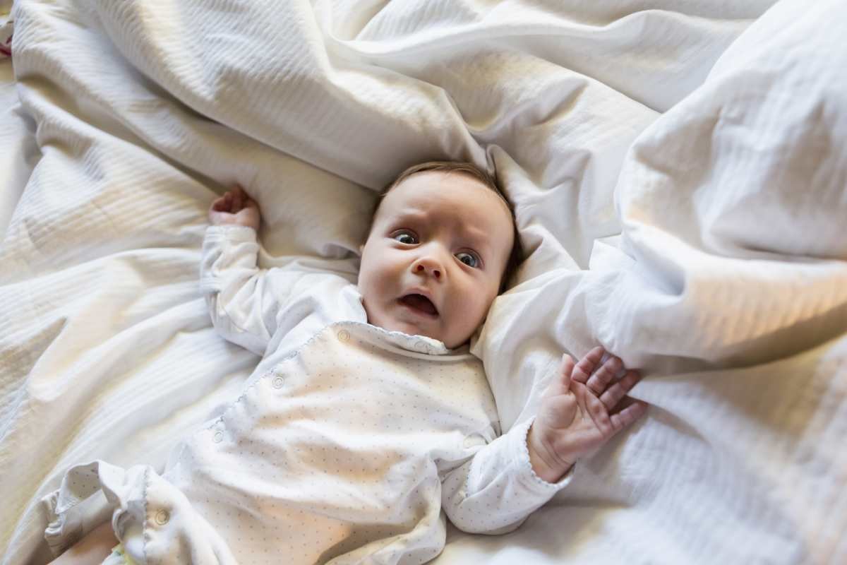 Representative Image Source: Baby gasping in bed. (Photo by Marc Romanelli for Getty Images)