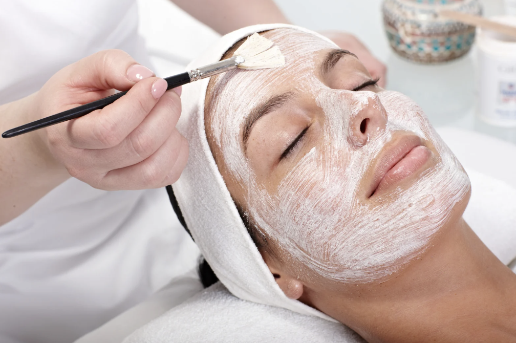 Woman at beauty spa