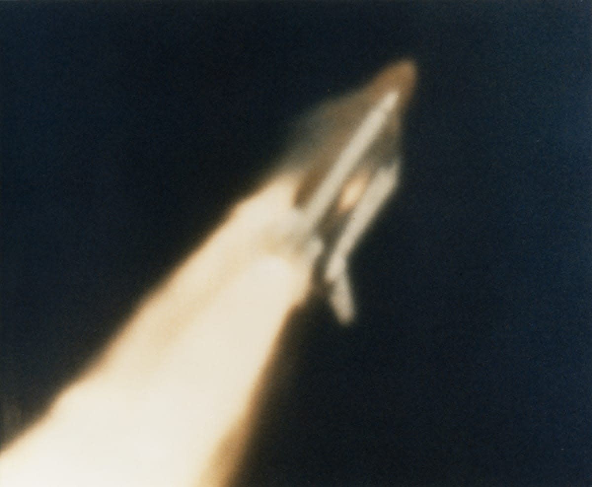 Image Source: The space shuttle 'Challenger' malfunctions shortly after take-off, resulting in the deaths of all seven crew members, 28th January 1986. (Photo by Space Frontiers/Getty Images)
