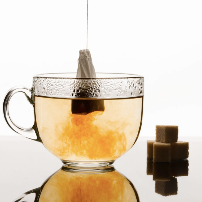 Tea seeping in tea bag