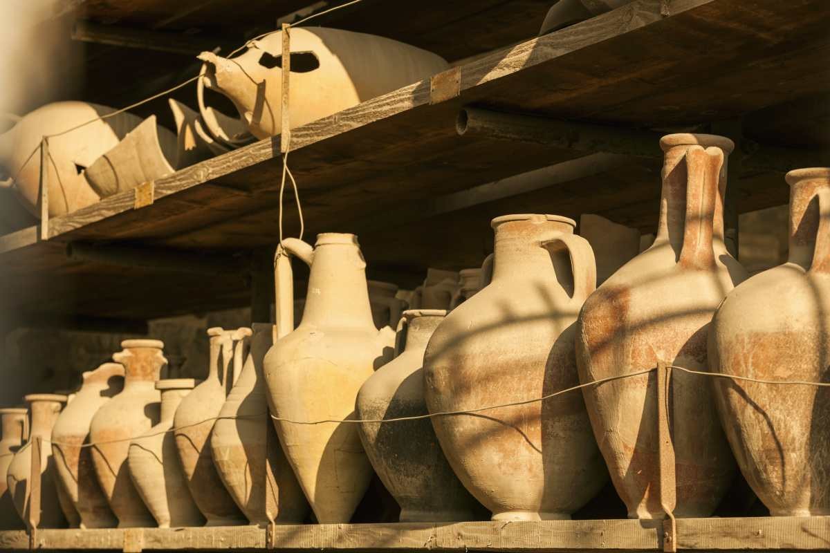 Representative Image Source: Italy, Campania, Pompei . Pompei archaeological site, amphora and pottery details (Getty Images)