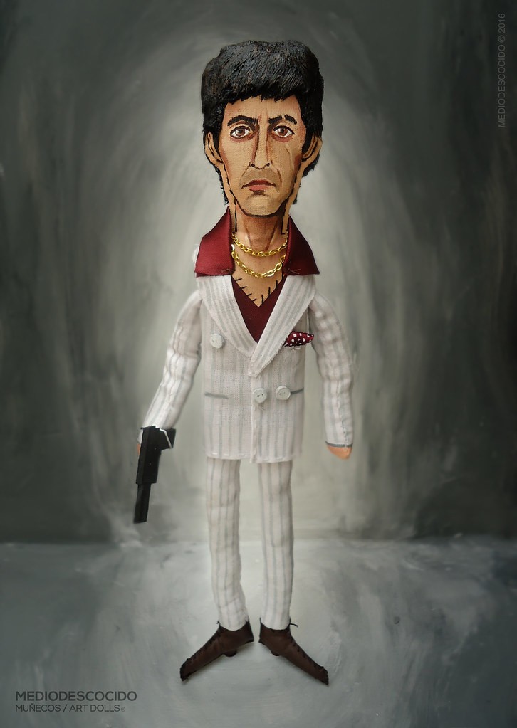 art piece of Al Pacino as Tony Montana 