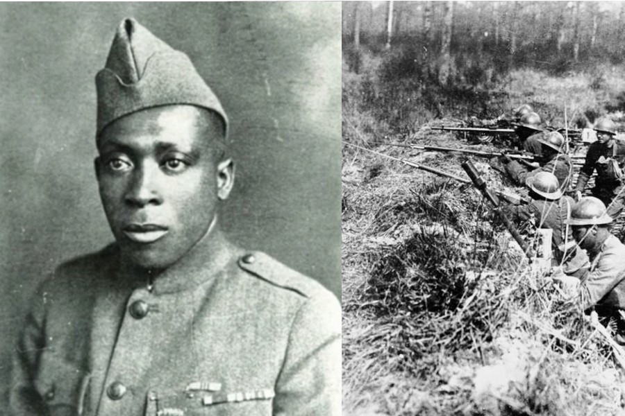 Private Henry Johnson. WWI, WWI battle, soldier, war hero, Black war hero