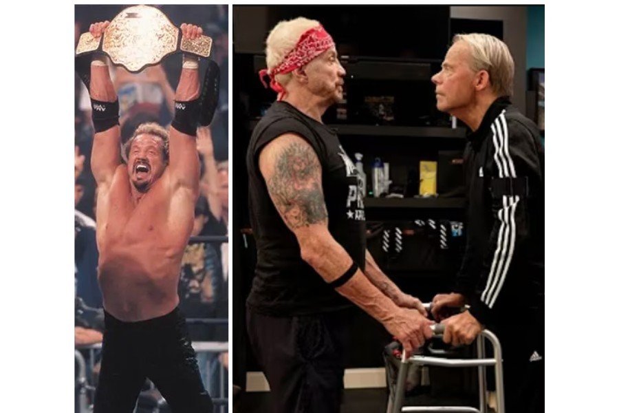 Diamond Dallas Page world title win celebration/training with Lex Luger