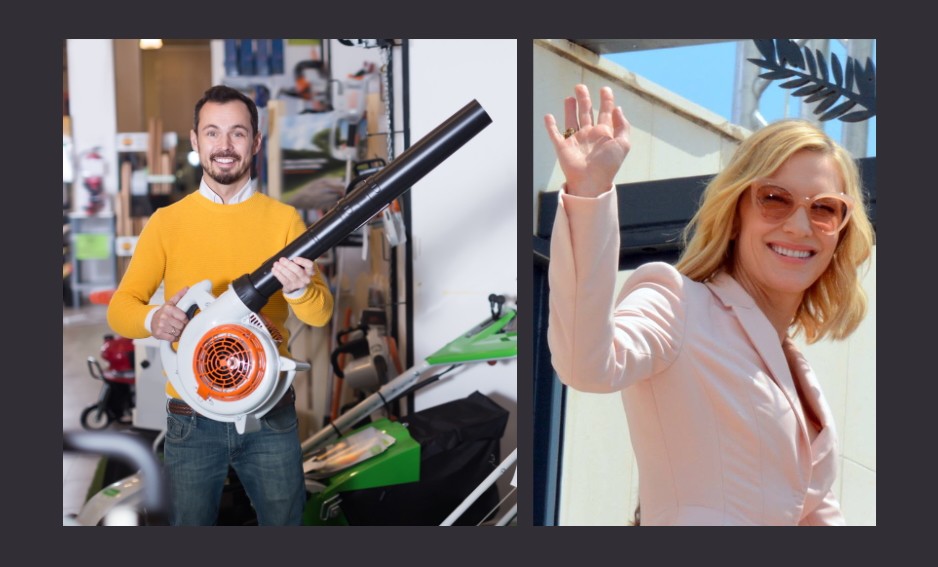 Cate Blanchett, leaf blowers, Oscars, funny, celebrity