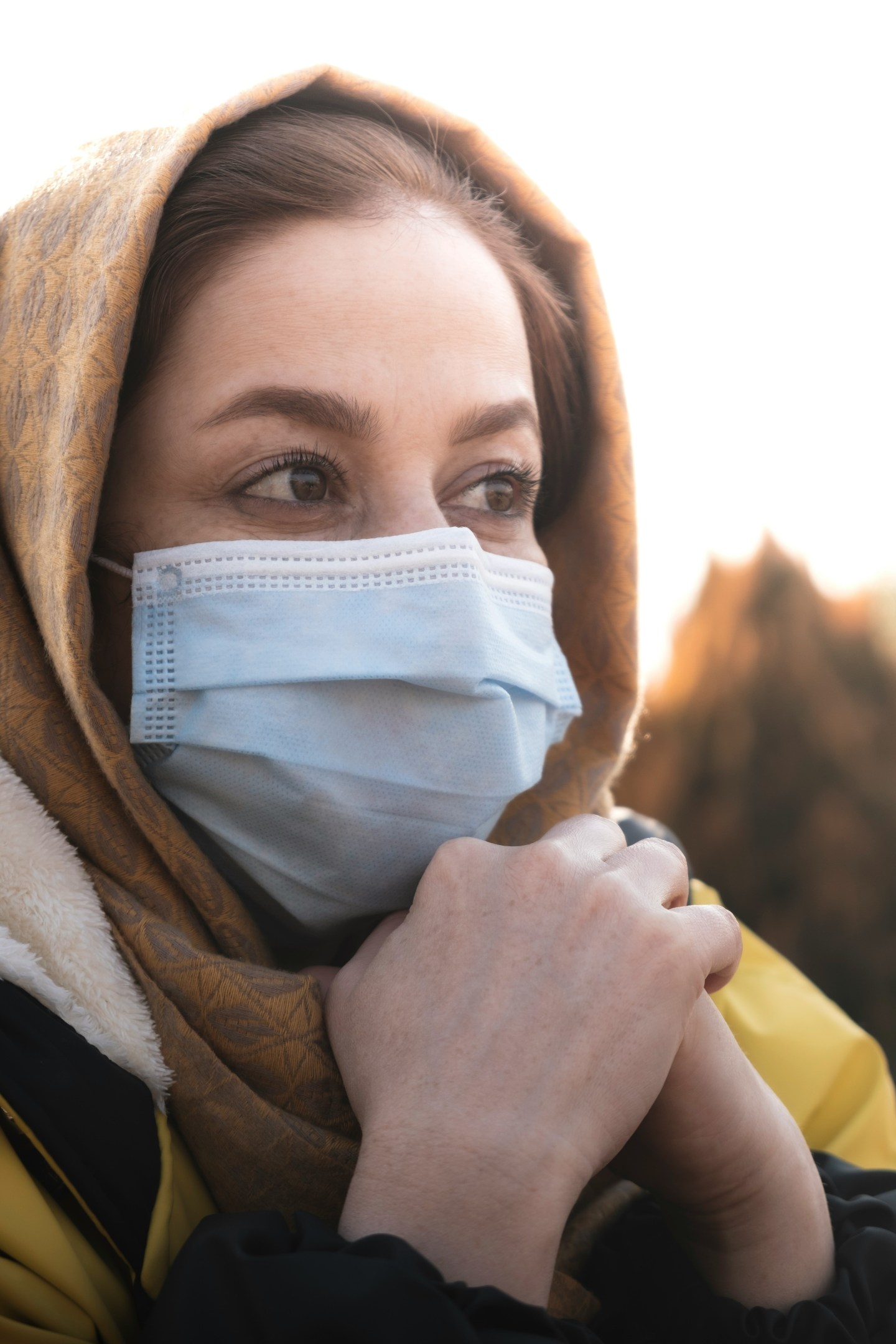woman in surgical mask