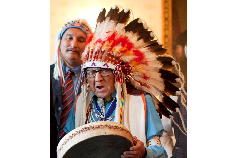 A Native American became war chief of the Crow tribe through his WWII ...