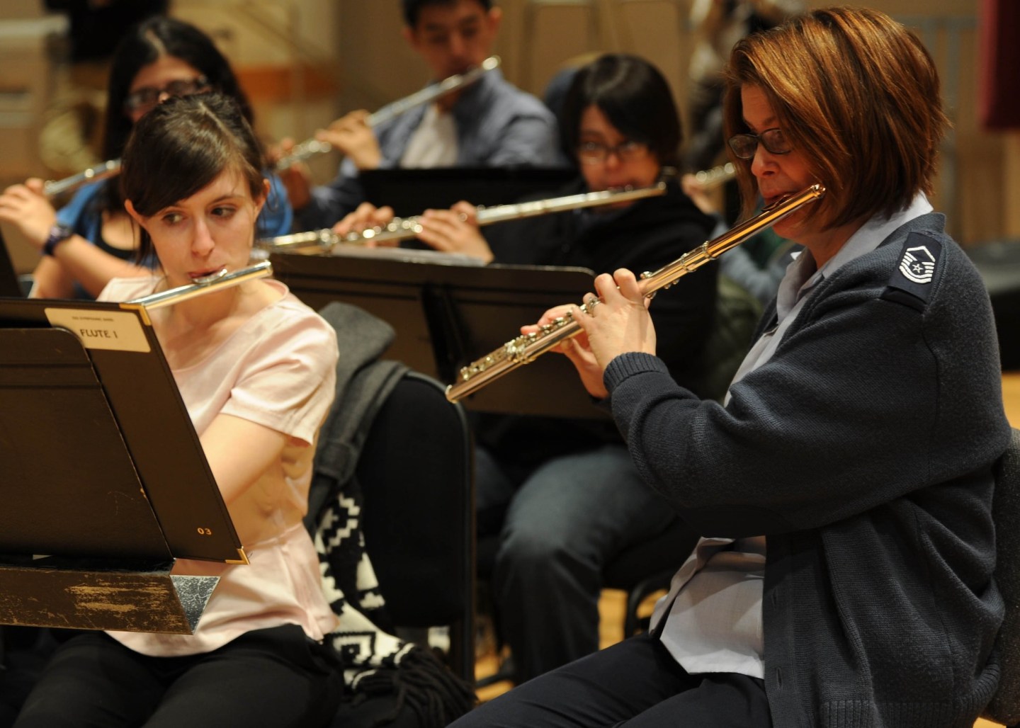 orchestra playing