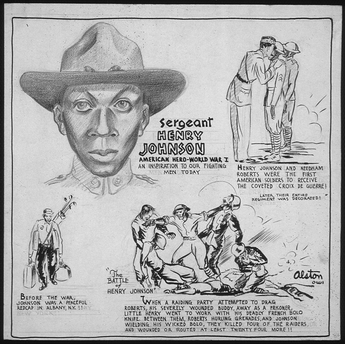 Henry Johnson, military, war, WWI, WWII, Black solider, war hero