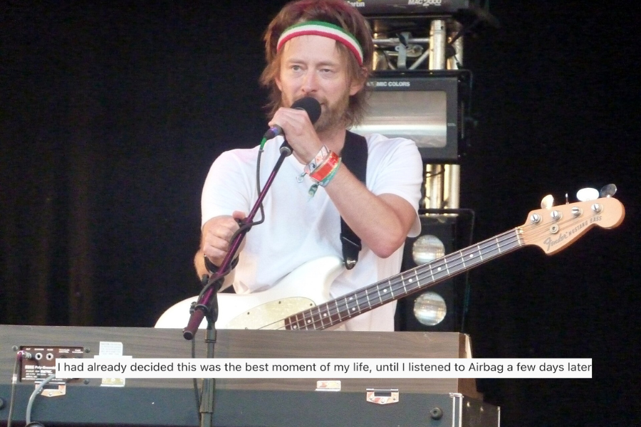 radiohead, thom yorke, concert, music fans, lyrics