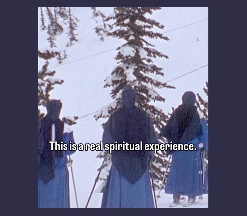 nuns, skiing, habit, idaho, spiritual, sisters