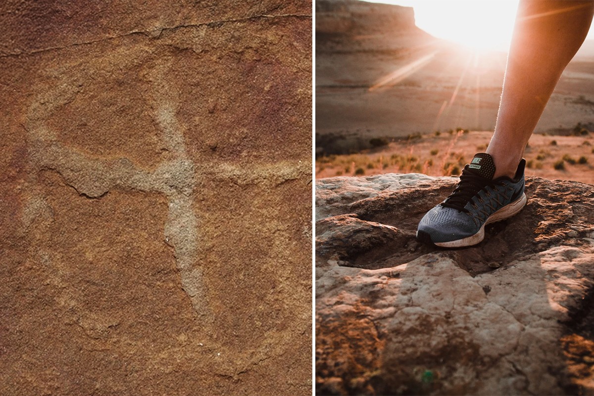 history, dinosaurs, paleontology, early humans, petroglyphs, footsteps, spirituality