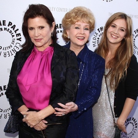 carrie fisher, debbie reynolds, billie lourd, paley center, mother, daughter, grandmother