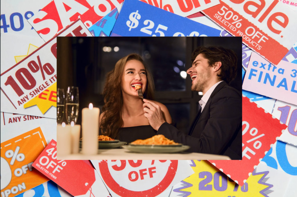coupons, dating, first date ideas, economy, frugal living