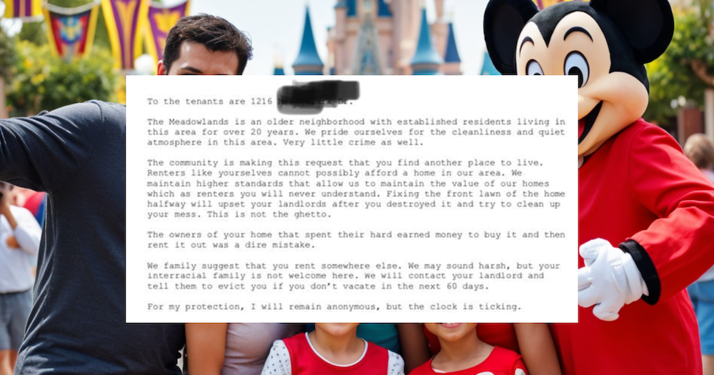 interracial family, racism, vacaville california, housing discrimination, racist neighbor, viral facebook post, mortgage expert, community support, anti-racism