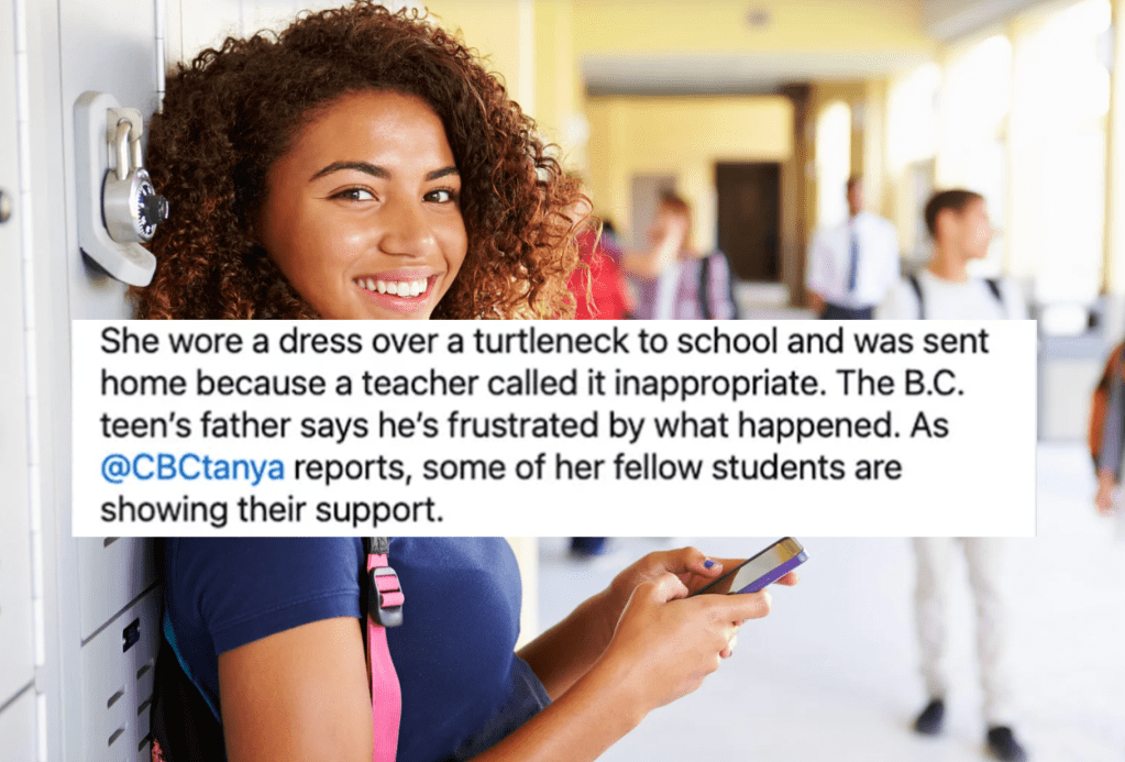 dress code, school controversy, teen rights, outfit discrimination, student protest, viral story, education, gender bias