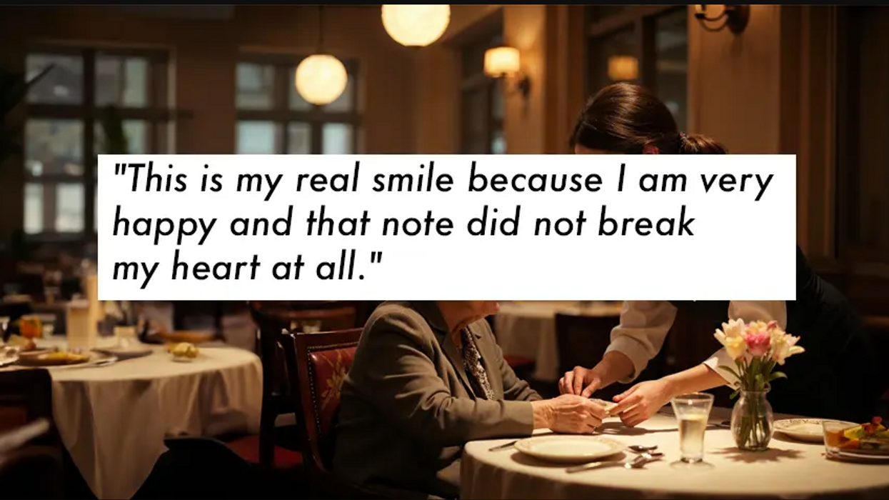 grief, kindness, viral story, waitress, handwritten note, social media, human connection, emotional moment