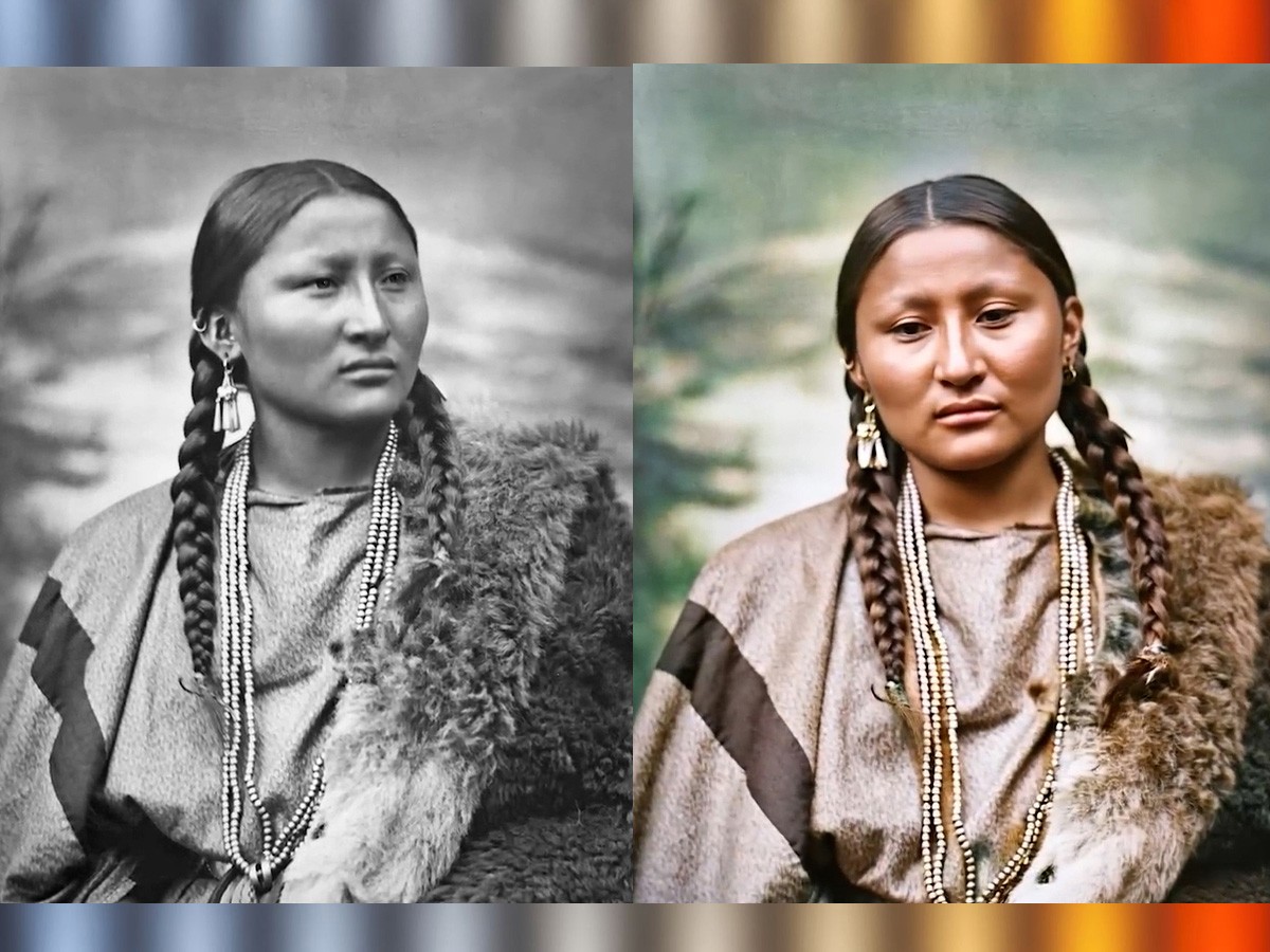 Native 200 Artist transforms 200-year-old images of Native Americans into ...