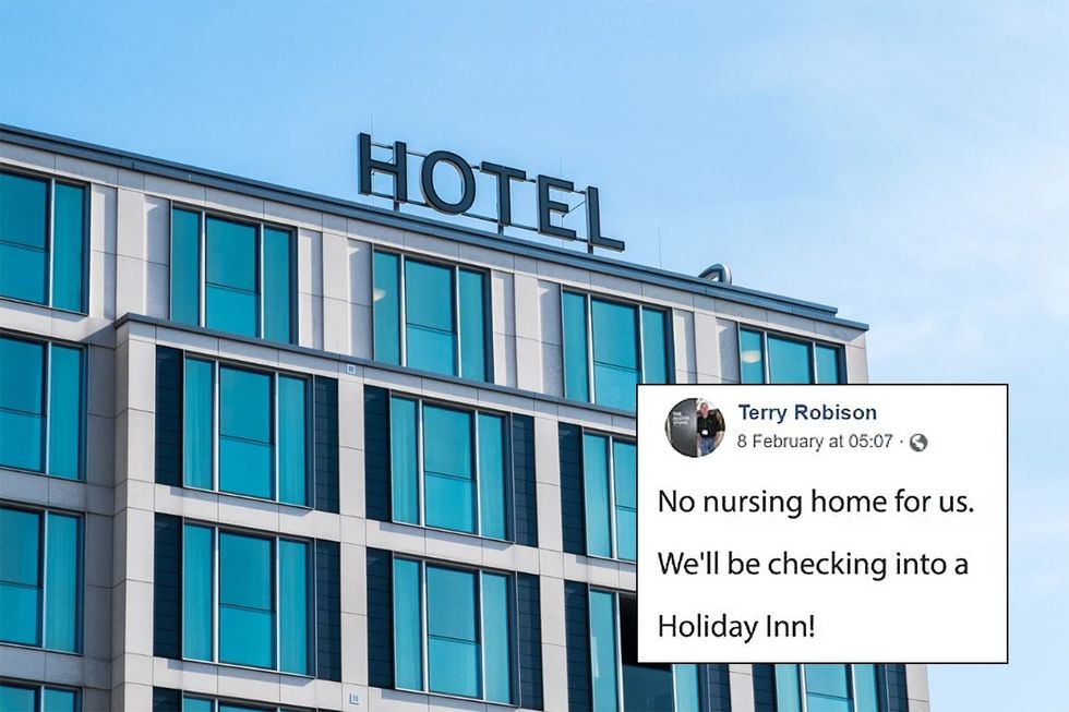 retirement savings, nursing homes, senior living, retirement costs, Holiday Inn, unconventional retirement, viral post, retirement plan, aging with dignity, retirement hacks, hotel living