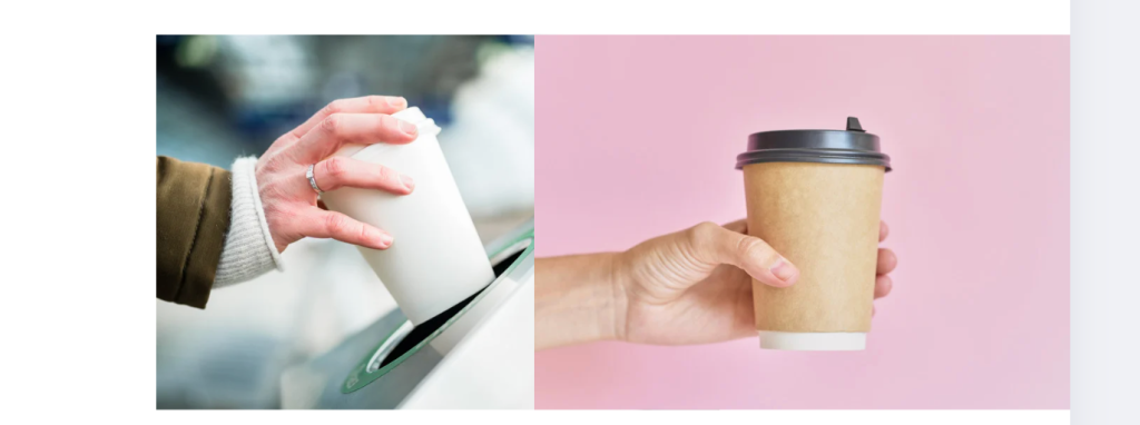 disposable cups, landfills, waste reduction, trash, reusables