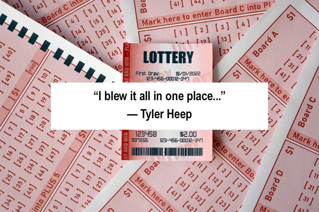 lottery winner, giant check, Powerball, Stefan Mandel, Iowa lottery, viral story, big win, $1 prize, lottery hack, jackpot, humor, odd news, lottery syndicate, millionaire moment