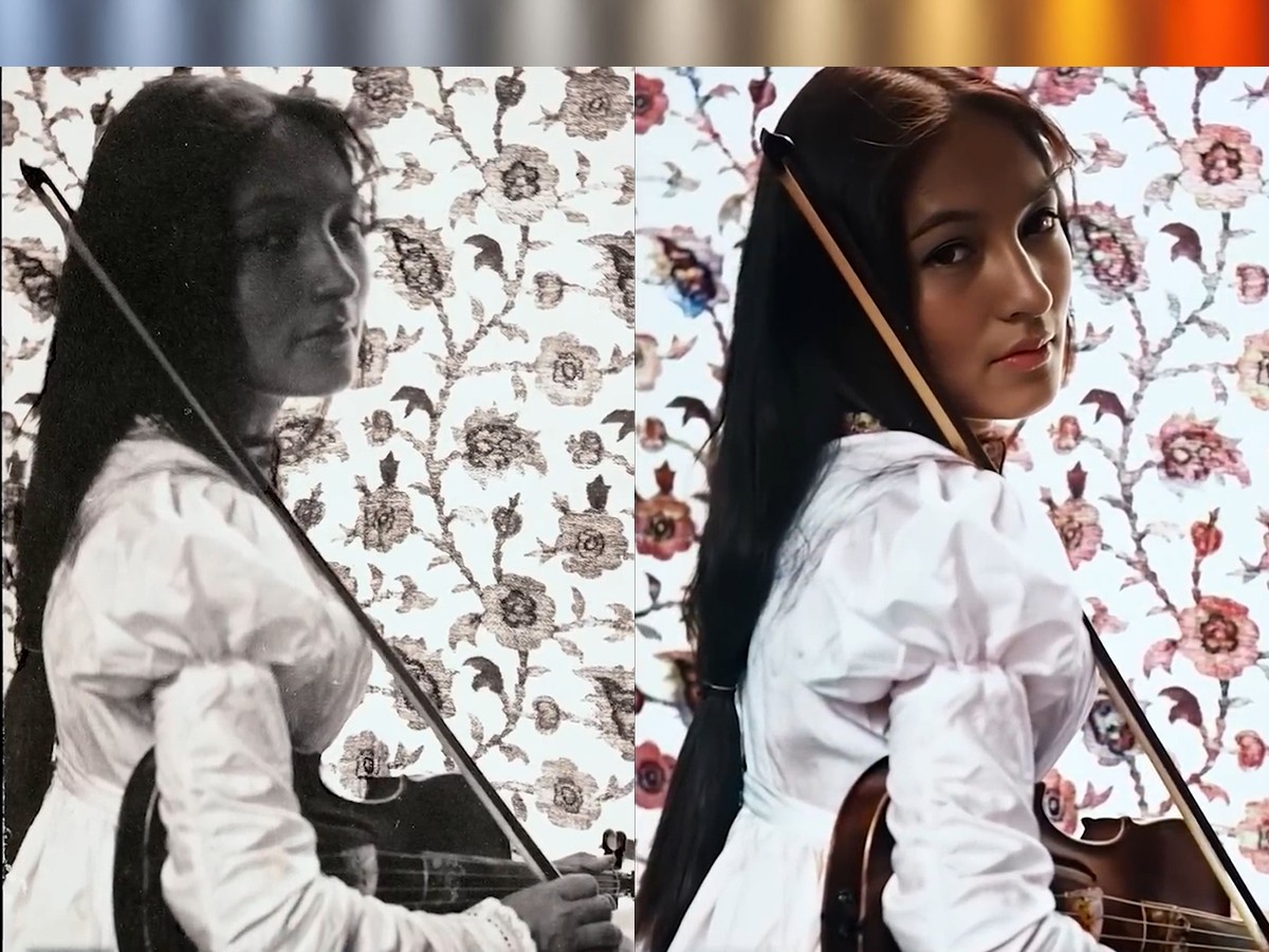 violinist, music, beautification, graphics, algorithms, computer programs, AI generated image