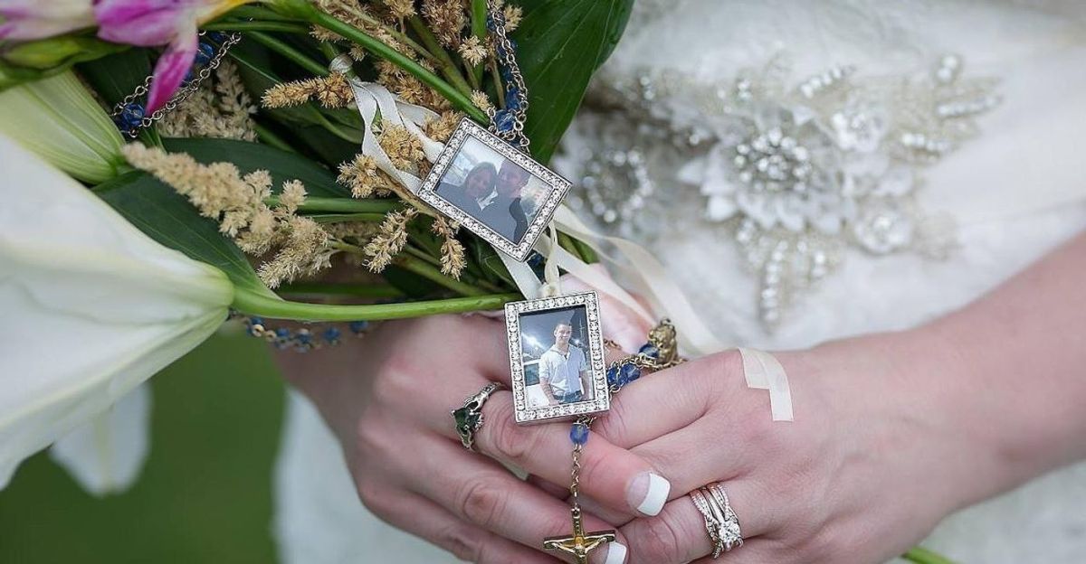 organ donation, bride honors son, heart recipient, emotional wedding, triston memorial, jacob heart transplant, love adventured, inspiring story, viral wedding, wedding surprise